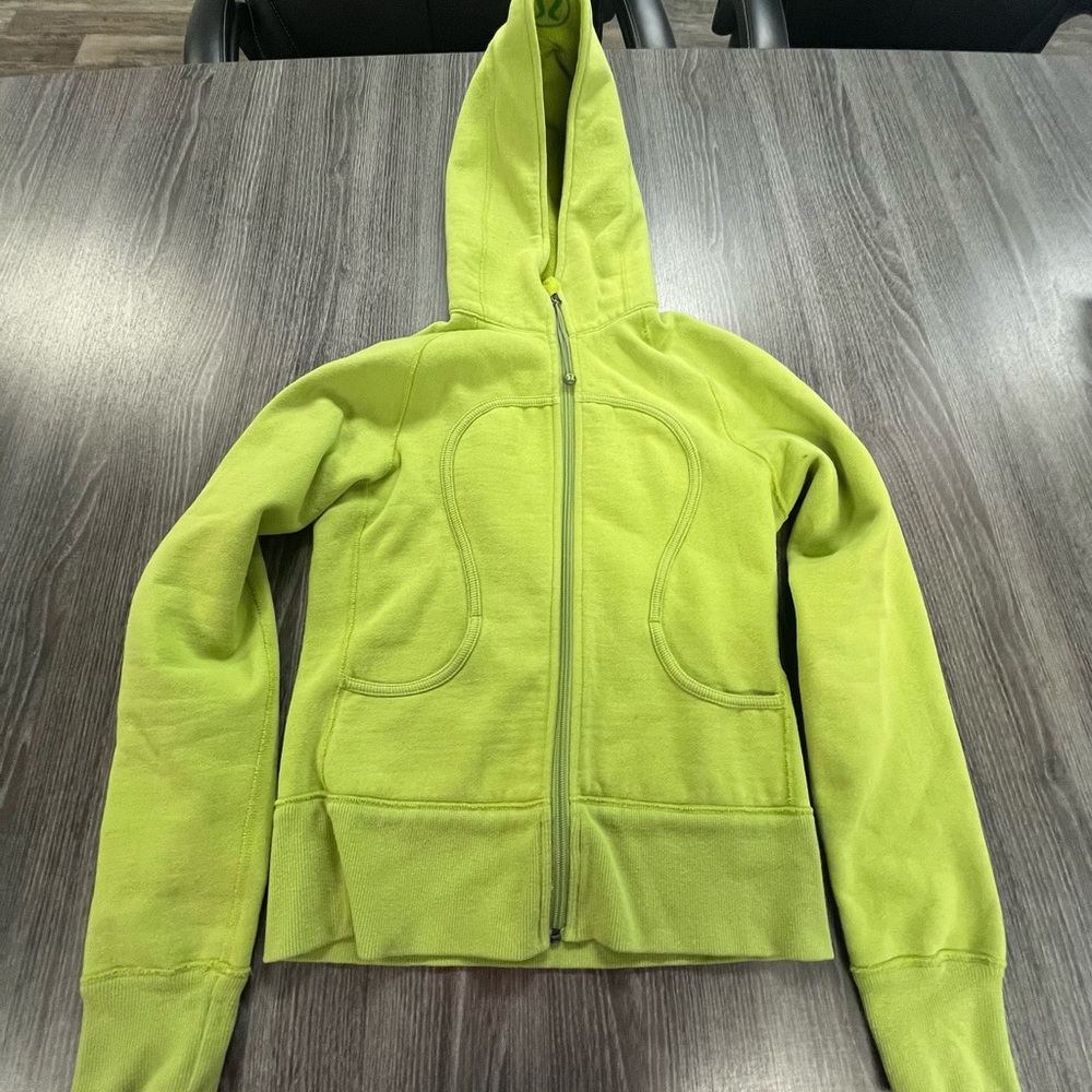 Women's Lime Green Lulu Lemon Hoodie Jacket